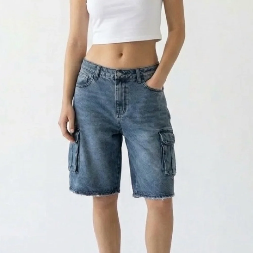 RSQ Baggy Cargo Denim Shorts Jorts